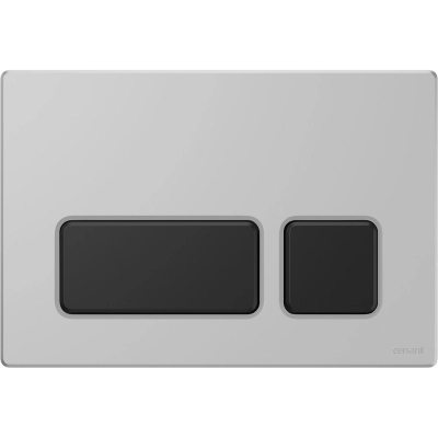 Кнопка змиву Cersanit BLOCK хром матовий, кнопки чорний матовий