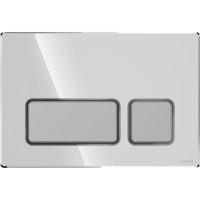 Кнопка смыва Cersanit BLOCK хром глянцевый, кнопки хром матовый