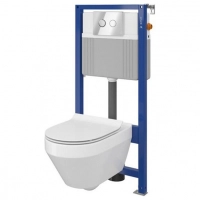 Сет B211 инсталляционная система Cersanit AQUA 52 QF c овальной чашей унитаза Crea Cersanit