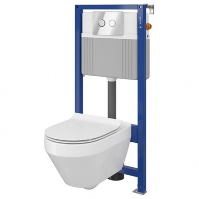 Сет B211 инсталляционная система Cersanit AQUA 52 QF c овальной чашей унитаза Crea Cersanit