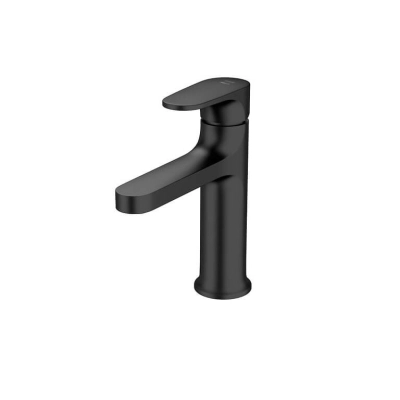 Смеситель для умывальника Cersanit INVERTO черный + ручка золото