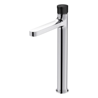 Змішувач для умивальника Cersanit INVERTO високий хром + чорна ручка