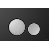 Кнопка смыва Cersanit LUNA черный матовый, кнопки хром матовый
