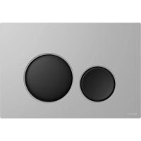 Кнопка смыва Cersanit LUNA хром матовый, черный кнопки матовый