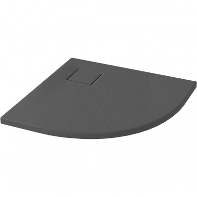 Сет B 452 душовий піддон напівкруглий Cersanit TAKO SLIM 80x4 сірий матовий + сифон S932-159