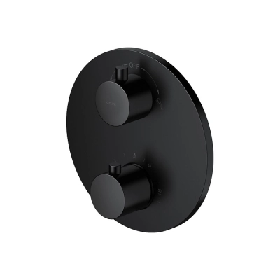 Змішувач для ванни та душу з термостатом ZEN з коробкою прихованого монтажу, чорний S951-567