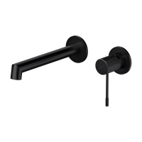 Змішувач для умивальника ZEN з коробкою прихованого монтажу, чорний