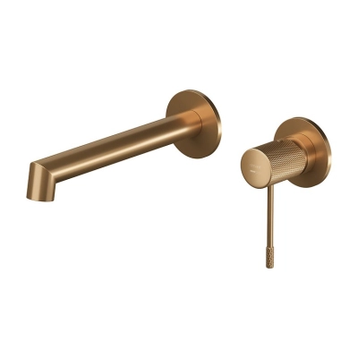 Змішувач для умивальника ZEN з коробкою прихованого монтажу, брашована мідь